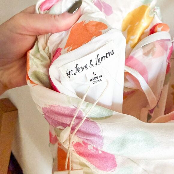 New For Love & Lemons Hazel Mini Dress Size L - Picture 8 of 10